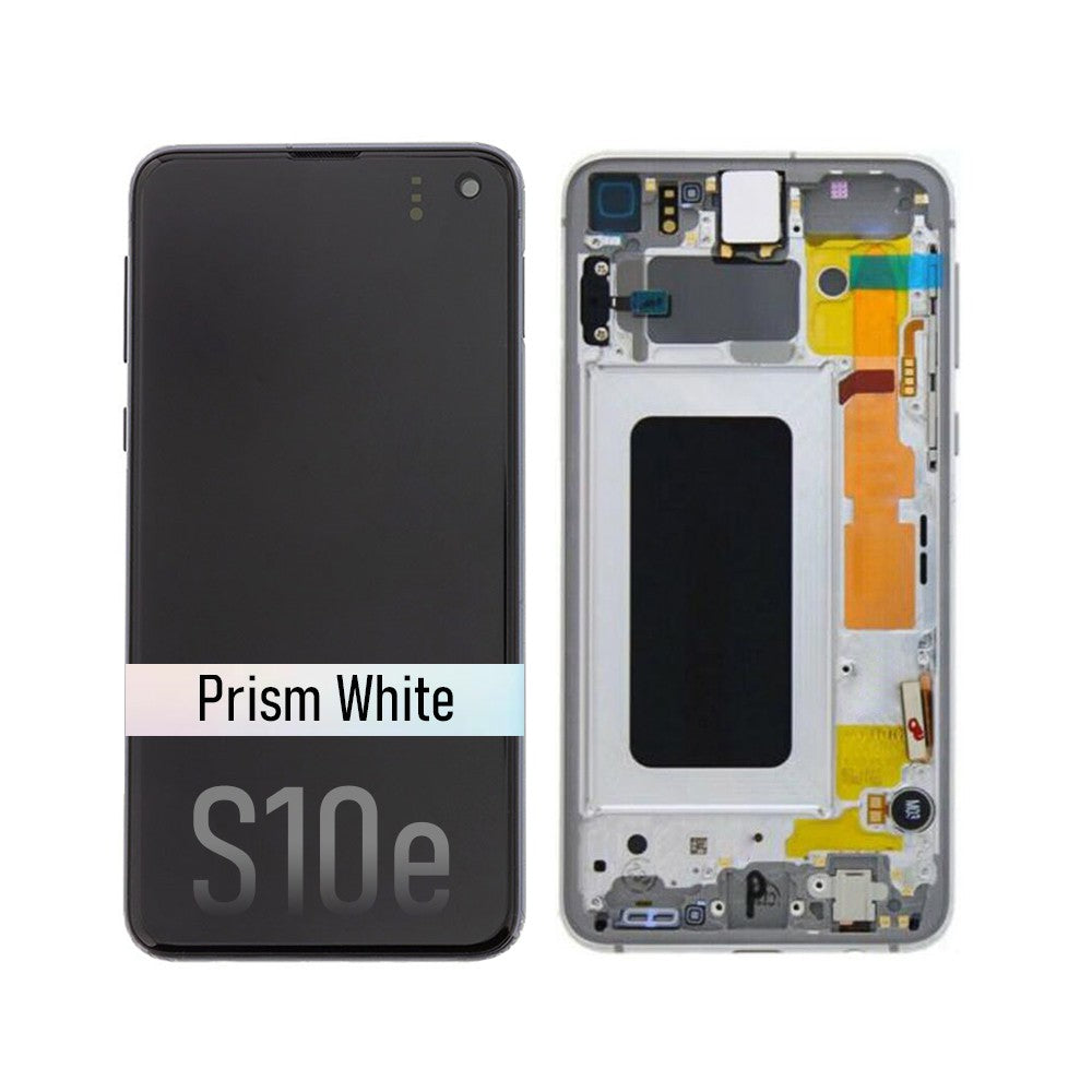 Samsung Galaxy S10E G970F OLED Screen Replacement Digitizer GH82-18852B/18836B (Gold)-Prism White Samsung Galaxy S10E G970F OLED Screen Replacement Digitizer GH82-18852B/18836B (Gold)-Prism White